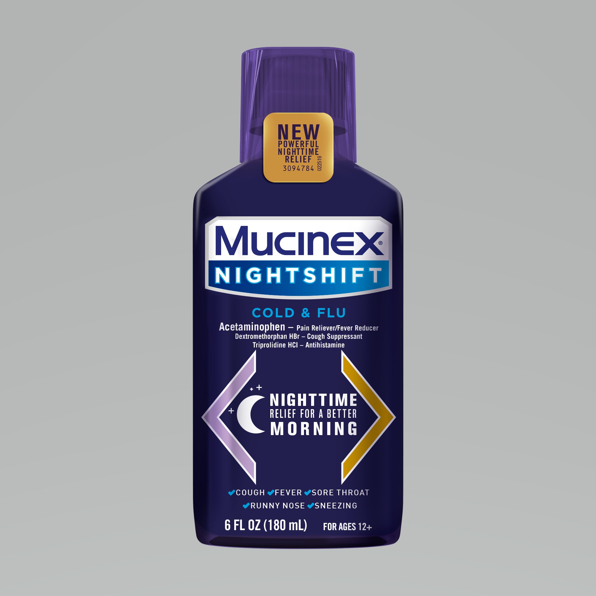 MUCINEX Nightshift Cold  Flu  Liquid